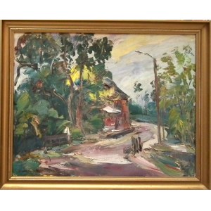 Józef Wasiołek(1921Smorglin-2008 Łódź),Uliczka ,1987