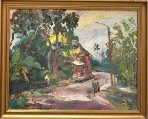 Józef Wasiołek(1921Smorglin-2008 Łódź),Uliczka ,1987