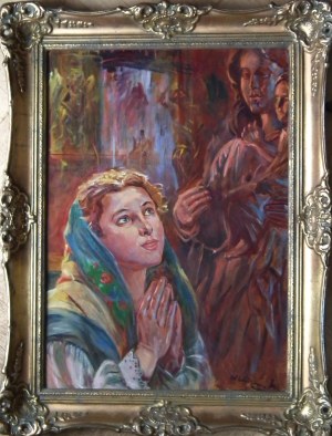 Wincenty Wodzinowski(1866 Igołomi-1940 Kraków),Modlitwa .O Boże daj męża, 1925