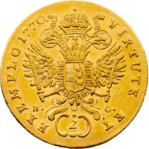 Joseph II., 2 Dukat 1770, E/H-G, Karlsburg