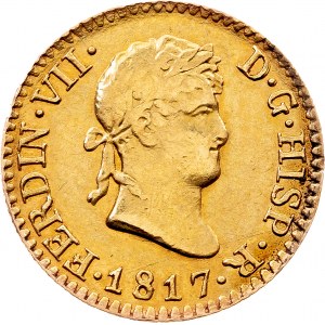 Spain, 1/2 Escudo 1817, MGJ, Madrid