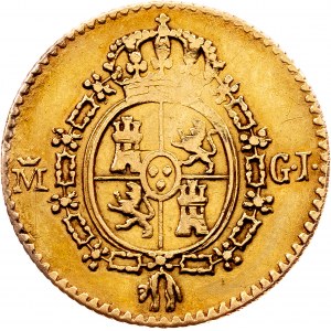 Spain, 1/2 Escudo 1817, MGJ, Madrid
