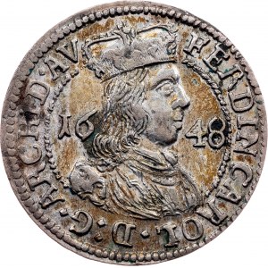 Archduke Ferdinand Charles, 3 Kreuzer 1648, Hall
