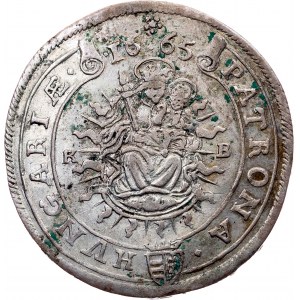 Leopold I., 15 Kreuzer 1665, KB, Kremnitz