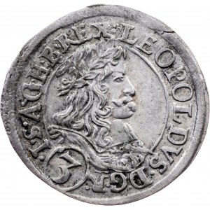 Leopold I., 3 Kreuzer 1667, Graz