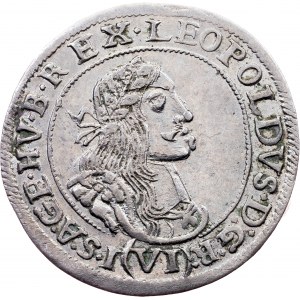 Leopold I., 6 Kreuzer 1667, KB, Kremnitz