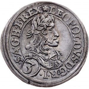 Leopold I., 3 Kreuzer 1668, Graz