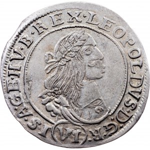 Leopold I., 6 Kreuzer 1669, KB, Kremnitz
