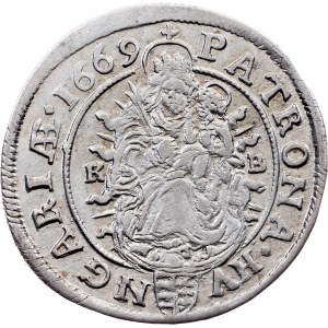 Leopold I., 6 Kreuzer 1669, KB, Kremnitz