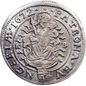 Leopold I., 6 Kreuzer 1672, KB, Kremnitz