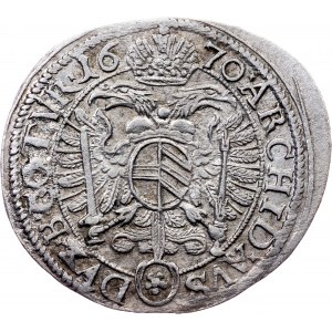 Leopold I., 3 Kreuzer 1670, Vienna