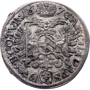 Leopold I., 3 Kreuzer 1670, Vienna