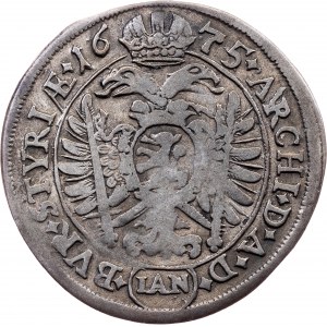 Leopoldo I., 6 Kreuzer 1675, Graz
