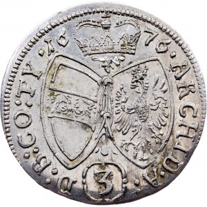 Leopoldo I., 3 Kreuzer 1676, Sala