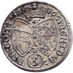 Leopoldo I., 3 Kreuzer 1676, Sala