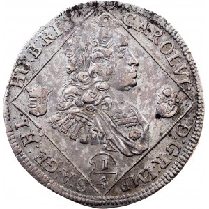 Charles VI., 1/4 Thaler 1734, NB, Nagybanya