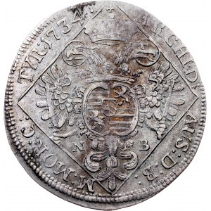 Charles VI., 1/4 Thaler 1734, NB, Nagybanya