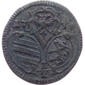 Charles VI., 1/2 Kreuzer 1737, Graz