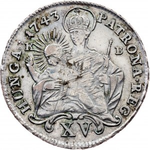 Maria Theresia, 15 Kreuzer 1743, KB, Kremnitz