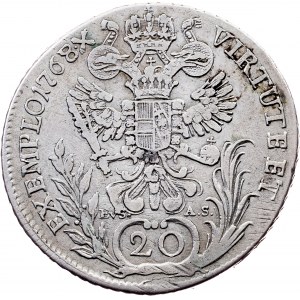 Joseph II., 20 Kreuzer 1768, C/EvS.-A.S.