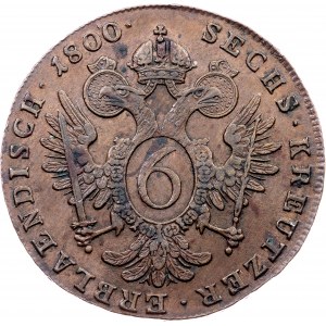 Franz I. (II.), 6 Kreuzer 1800, F, Hall