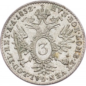 Franz I. (II.), 3 Kreuzer 1832, A