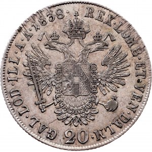 Ferdinand V., 20 Kreuzer 1838, C