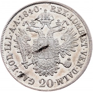 Ferdinand V., 20 Kreuzer 1840, A, Vienna