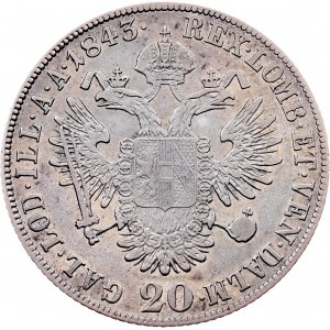 Ferdinand V., 20 Kreuzer 1843, C