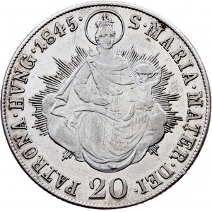 Ferdinand V., 20 Kreuzer 1845, B, Kremnitz