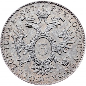 Ferdinand V., 3 Kreuzer 1847, C, Prague