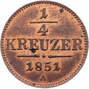 Franz Joseph I., 1/4 Kreuzer 1851, A, Vienna