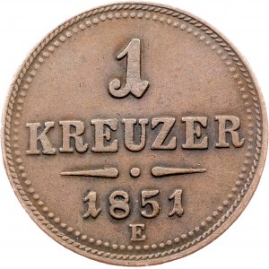 Franz Joseph I., 1 Kreuzer 1851, E, Karlsburg
