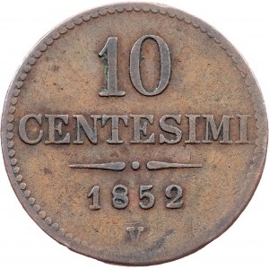 Franz Joseph I., 10 Centesimi 1852, V, Venice