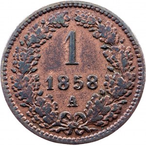 Franz Joseph I., 1 Kreuzer 1858, A, Vienna