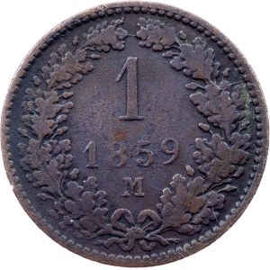Franz Joseph I., 1 Kreuzer 1859, M, Milan