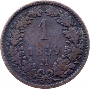 Franz Joseph I., 1 Kreuzer 1859, M, Milan