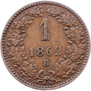 Franz Joseph I., 1 Kreuzer 1862, B, Kremnitz