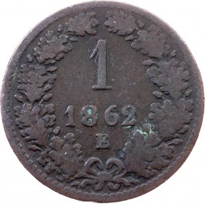 Franz Joseph I., 1 Kreuzer 1862, E, Karlsburg