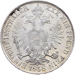 Franz Joseph I., 1 Vereinsthaler 1858, M, Milan