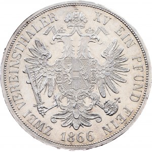 Franz Joseph I., 2 Vereinsthaler 1866, A, Vienna