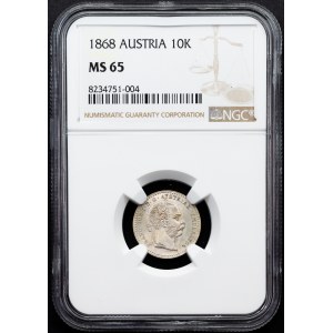 Franz Joseph I., 10 Kreuzer 1868, Vienna