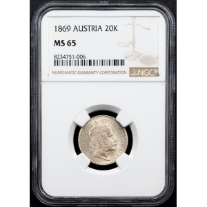 Franz Joseph I., 20 Kreuzer 1869, Vienna
