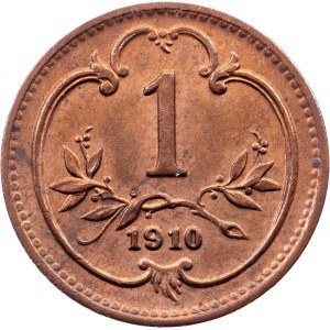 Franz Joseph I., 1 Heller 1910, Vienna