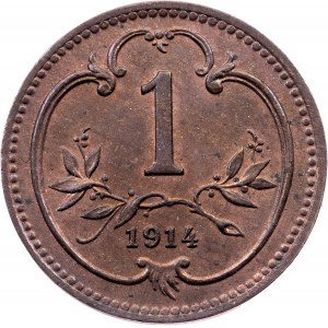 Franz Joseph I., 1 Heller 1914, Vienna