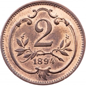 Franz Joseph I., 2 Heller 1894, Vienna