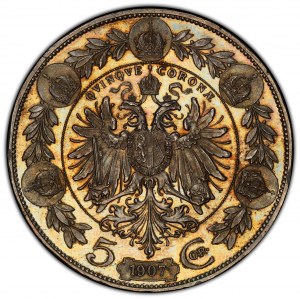 Franz Joseph I., 5 Kronen 1907, Vienna