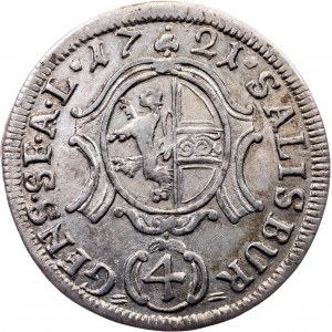 Franz Anton von Harrach, 4 Kreuzer 1721, Salzburg