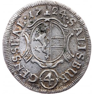 Franz Anton von Harrach, 4 Kreuzer 1724, Salzburg