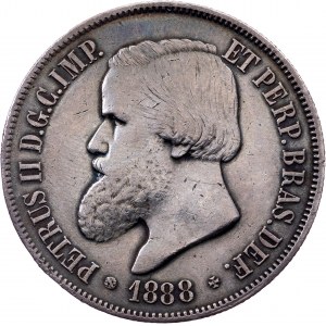 Brazil, 2000 Reis 1888